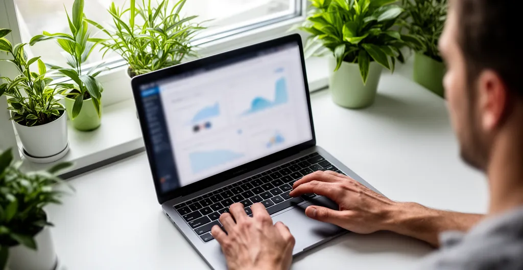 Vue d'écran dashboard montrant l'historique des actions sur ordinateur portable